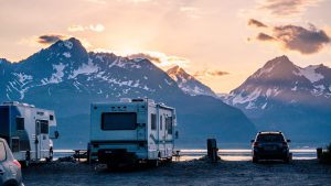  RV at mountains