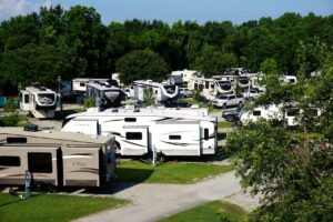  Elevated view of RV Campground