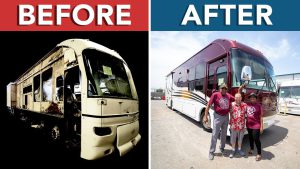  Before and After pictures of RV Repair