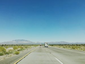 RV on highway