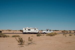 Travel Trailer RV in the Heat