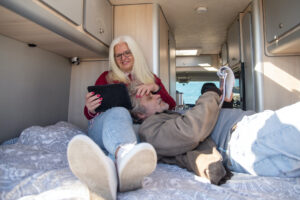 Hanging out in a Camper Van RV