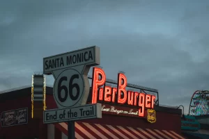 Santa Monica Pier signage