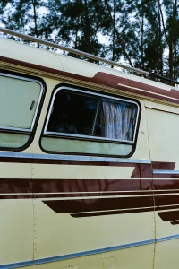 RV with dirty exterior